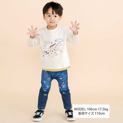 日本童裝  SLAP SLIP 印花彈力長褲 80-120cm 男童款 秋季 PANTS