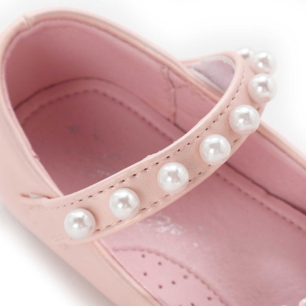 日本直送 Slap Slip 薄紗緞帶珍珠鞋 15-19cm 鞋系列 其他品牌