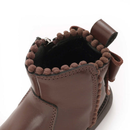 日本直送 Slap Slip 絨球流蘇絲帶短靴 15-19cm 鞋系列 其他品牌