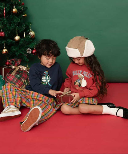 日本童裝 BREEZE 衛衣 80-140cm 男童款/女童款 冬季 Tops Christmas 聖誕快樂特輯 聖誕服裝/飾物配件 聖誕紅/新年紅