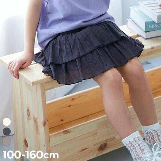 Japanese children's clothing dev!rock ruffled short skirt 100-160cm girls summer SKIRTS