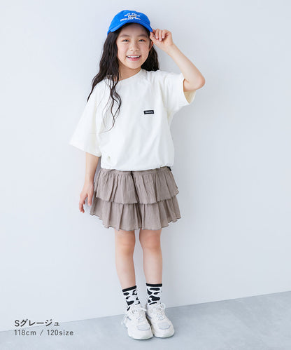 Japanese children's clothing dev!rock ruffled short skirt 100-160cm girls summer SKIRTS