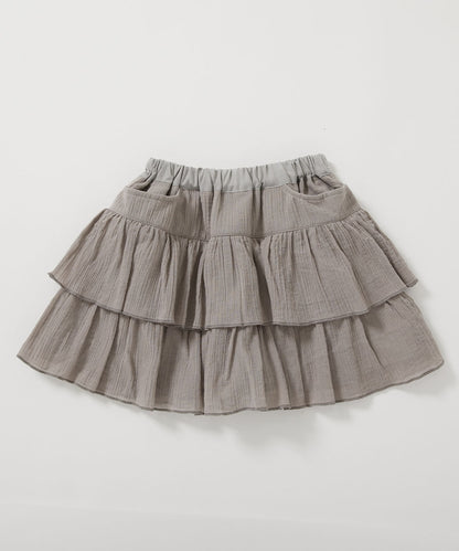 Japanese children's clothing dev!rock ruffled short skirt 100-160cm girls summer SKIRTS