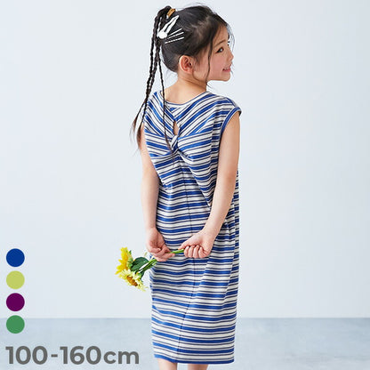 日本童裝 dev!rock 羅紋扭紋背心連身裙 100-160cm 女童款 夏季 DRESSES