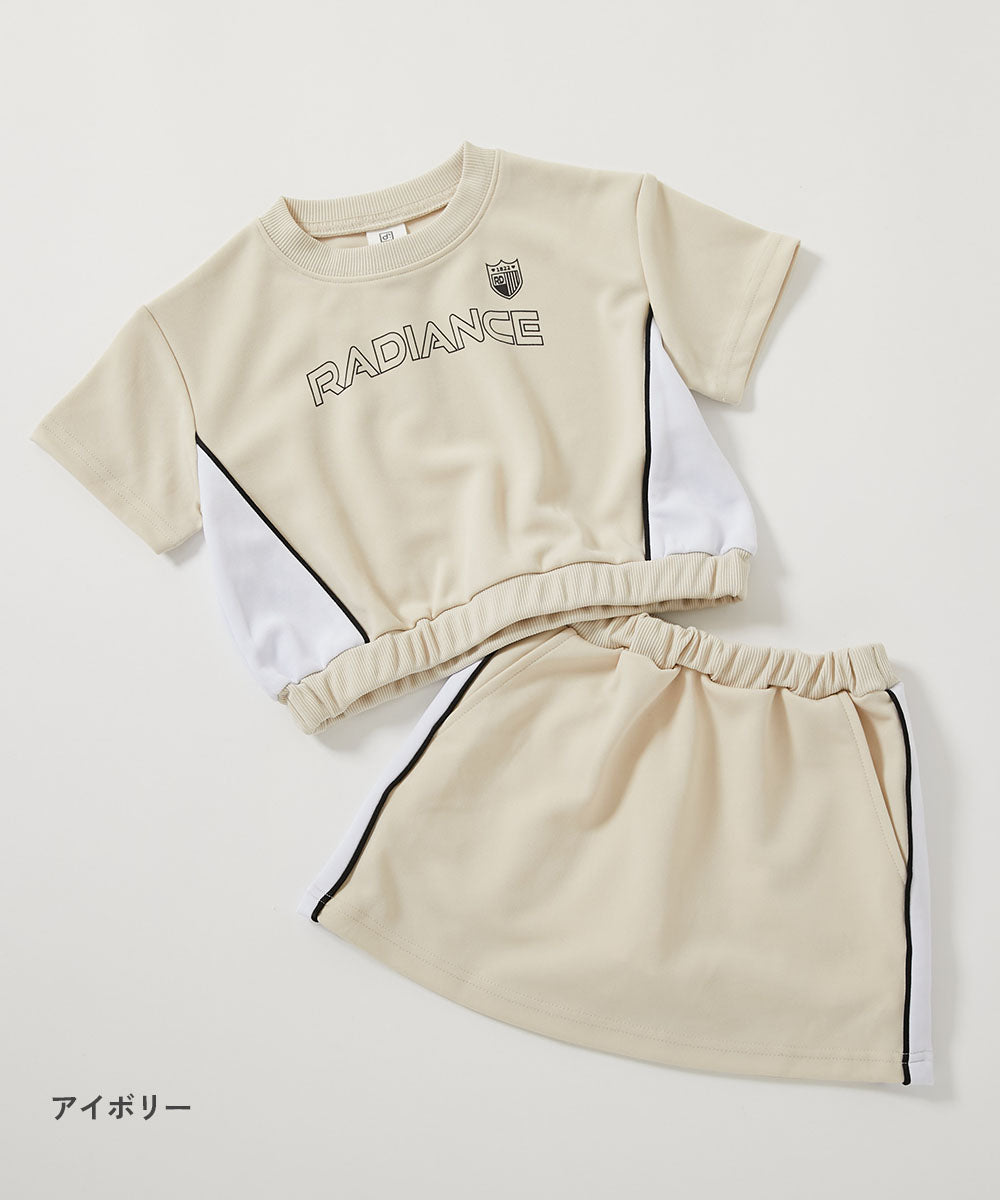 日本童裝 dev!rock 休閒運動兩件套裝 100-160cm 女童款 夏季 TOPS SKIRTS