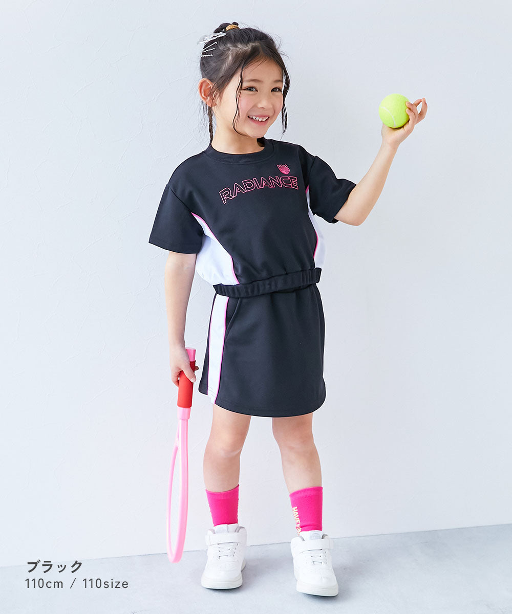 日本童裝 dev!rock 休閒運動兩件套裝 100-160cm 女童款 夏季 TOPS SKIRTS