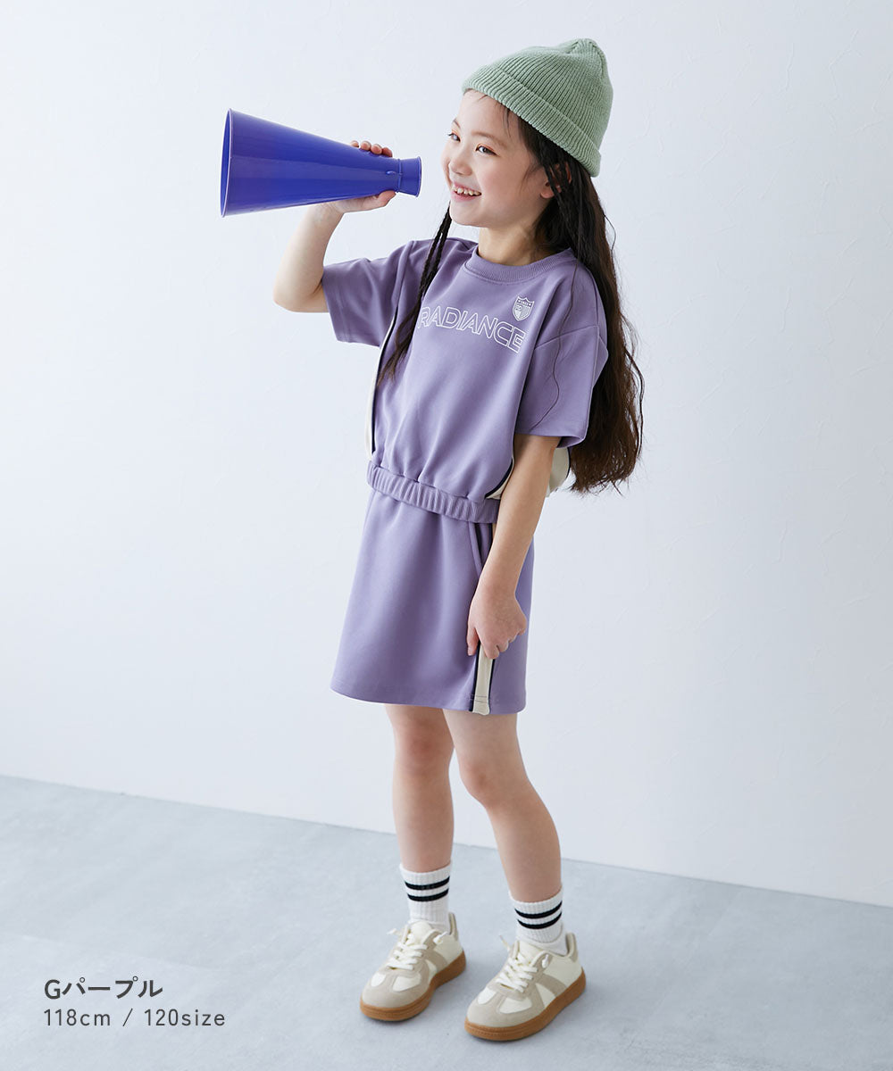 日本童裝 dev!rock 休閒運動兩件套裝 100-160cm 女童款 夏季 TOPS SKIRTS