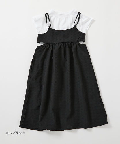 日本童裝 dev!rock 吊帶裙及短袖上衣兩件套裝 100-160cm 女童款 夏季 TOPS DRESSES