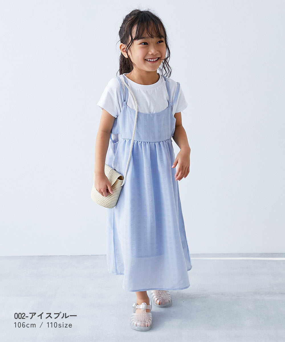 日本童裝 dev!rock 吊帶裙及短袖上衣兩件套裝 100-160cm 女童款 夏季 TOPS DRESSES