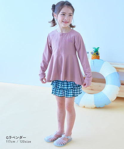 Japanese children's clothing dev!rock UV protection skirt swimsuit jacket 100-160cm girls summer play swimsuit special edition