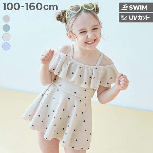 Japanese children's clothing dev!rock UV protection two-piece swimsuit set 100-160cm girls summer swimsuit special edition