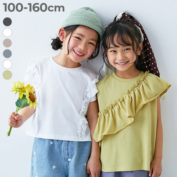 日本童裝 dev!rock 花邊紋上衣 100-160cm 女童款 夏季 TOPS