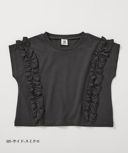 Japanese children's clothing dev!rock lace pattern top 100-160cm girls summer TOPS