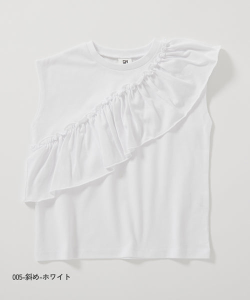 日本童裝 dev!rock 花邊紋上衣 100-160cm 女童款 夏季 TOPS