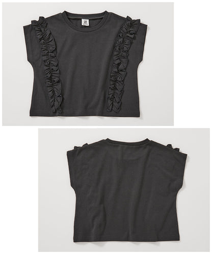 Japanese children's clothing dev!rock lace pattern top 100-160cm girls summer TOPS