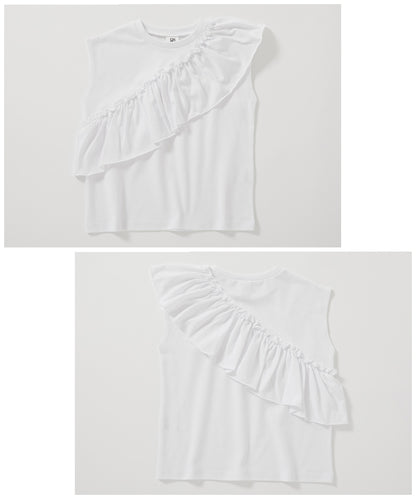 Japanese children's clothing dev!rock lace pattern top 100-160cm girls summer TOPS