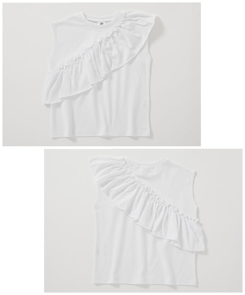 日本童裝 dev!rock 花邊紋上衣 100-160cm 女童款 夏季 TOPS
