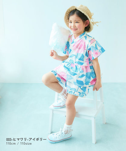 Japanese children's clothing dev!rock Jinbei Japanese Kimono 90-160cm Girls Summer TOPS PANTS Japanese Summer Festival Special