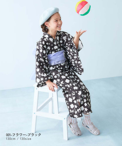 Japanese children's clothing dev!rock 2Way Yukata Japanese Kimono 100-160cm Girls Summer Dresses Japanese Summer Festival Special