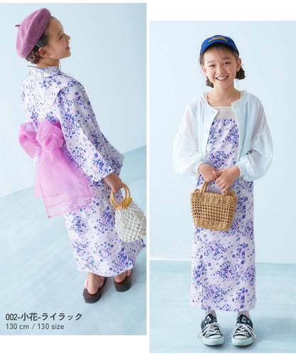 Japanese children's clothing dev!rock 2Way Yukata Japanese Kimono 100-160cm Girls Summer Dresses Japanese Summer Festival Special