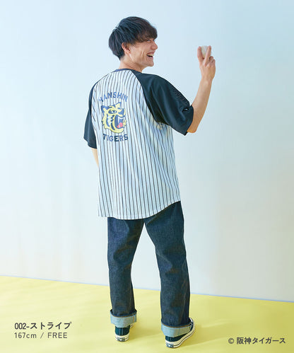 Japanese children's clothing dev!rock x Hanshin Tigers parent-child mesh baseball jacket Free Size Adult Summer TOPS OUTERWEAR