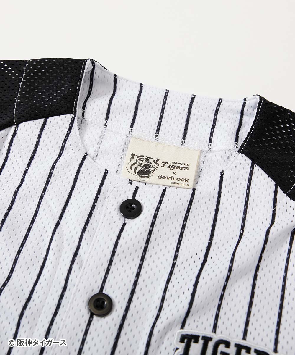 Japanese dev!rock x Hanshin Tigers Mesh Baseball Jacket (100-160cm) for Boys and Girls Summer TOPS OUTERWEAR