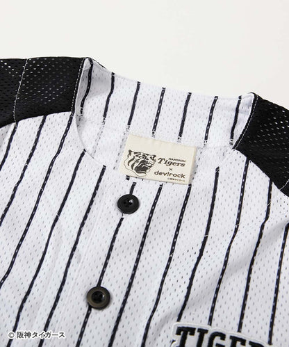 Japanese dev!rock x Hanshin Tigers Mesh Baseball Jacket (100-160cm) for Boys and Girls Summer TOPS OUTERWEAR