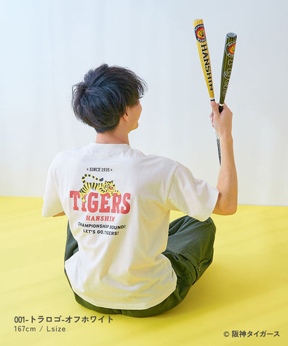 Japanese dev!rock x Hanshin Tigers parent-child embroidered short-sleeved top (M-LL adult summer tops)