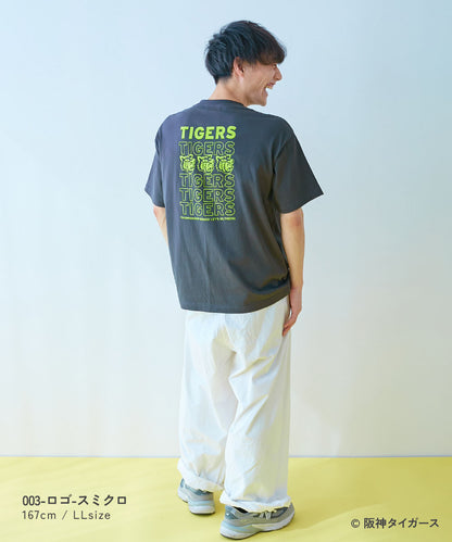 Japanese dev!rock x Hanshin Tigers parent-child embroidered short-sleeved top (M-LL adult summer tops)