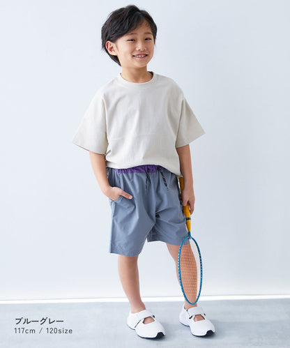 Japanese dev!rock wrinkle-resistant drawstring shorts (100-160cm) for boys and girls (summer PANTS)