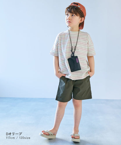 Japanese dev!rock wrinkle-resistant drawstring shorts (100-160cm) for boys and girls (summer PANTS)