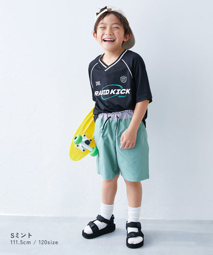 Japanese dev!rock wrinkle-resistant drawstring shorts (100-160cm) for boys and girls (summer PANTS)