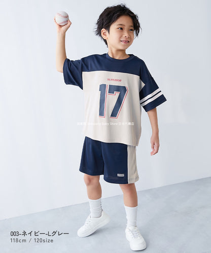 Japanese children's clothing dev!rock cool quick-drying series smooth stretch mesh breathable sports shorts 100-160cm contact cool boys/girls summer PANTS sports series