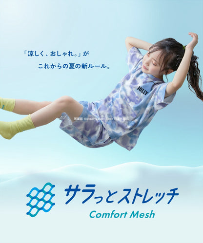 Japanese children's clothing dev!rock Cooling Series Quick-drying Series Smooth Stretch Mesh Breathable Sports Short-sleeved T-shirt 100-160cm Contact Cooling Boys/Girls Summer TOPS Sports Series