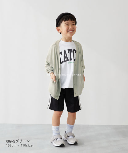 Japanese children's clothing dev!rock UV protection hand thin V-neck jacket 100-160cm boys/girls spring and summer outerwear