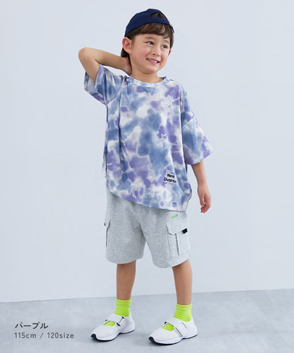 Japanese children's clothing dev!rock Cooling Quick-Drying Series Smooth Stretch Mesh Breathable Short-Sleeve Top 100-160cm Contact Cooling Boys/Girls Summer TOPS Sports Series