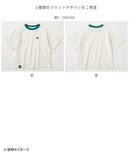 Japanese dev!rock x Hanshin Tigers parent-child embroidered short-sleeved top (100-160cm) for boys and girls (summer TOPS)