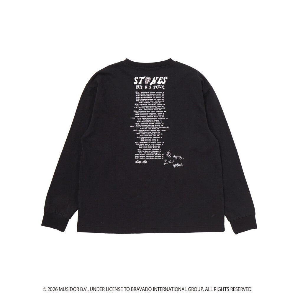 日本童裝 Slap Slip x The Rolling Stones 前後印花長袖上衣 Free Size 大人款 秋季 TOPS 其他品牌童裝