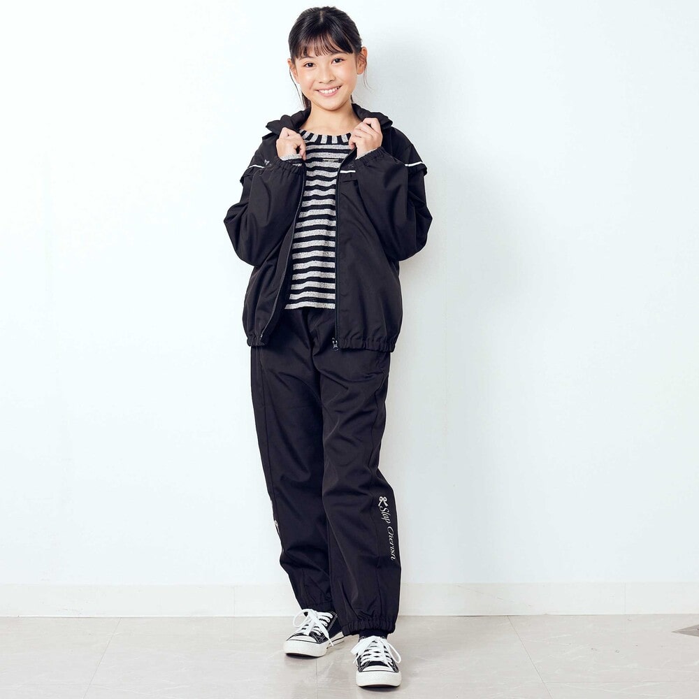 日本童裝  SLAP SLIP 反光條 網眼內襯 運動風褸 100-150cm 女童款 秋季 OUTERWEAR