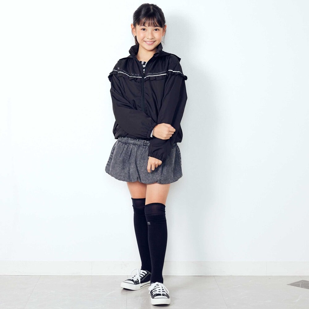 日本童裝  SLAP SLIP 反光條 網眼內襯 運動風褸 100-150cm 女童款 秋季 OUTERWEAR