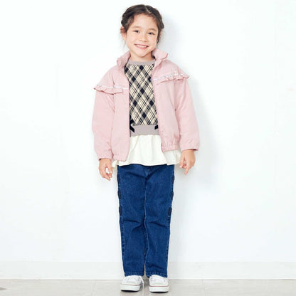 日本童裝  SLAP SLIP 反光條 網眼內襯 運動風褸 100-150cm 女童款 秋季 OUTERWEAR