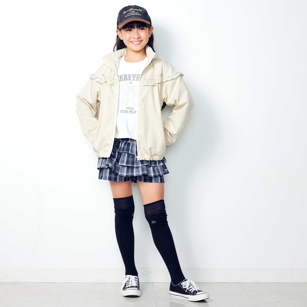 日本童裝  SLAP SLIP 反光條 網眼內襯 運動風褸 100-150cm 女童款 秋季 OUTERWEAR