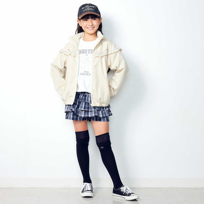日本童裝  SLAP SLIP 反光條 網眼內襯 運動風褸 100-150cm 女童款 秋季 OUTERWEAR