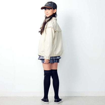日本童裝  SLAP SLIP 反光條 網眼內襯 運動風褸 100-150cm 女童款 秋季 OUTERWEAR