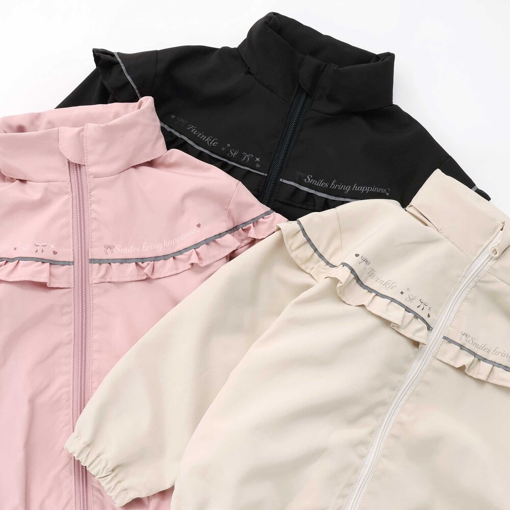 日本童裝  SLAP SLIP 反光條 網眼內襯 運動風褸 100-150cm 女童款 秋季 OUTERWEAR