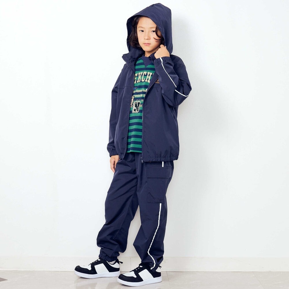 日本童裝  SLAP SLIP 反光條 網眼內襯 運動風褸 100-150cm 男童款/女童款 秋季 OUTERWEAR