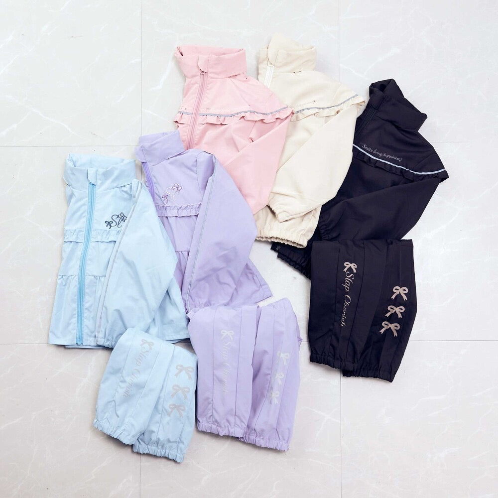 日本童裝  SLAP SLIP 反光條 網眼內襯 運動風褸 100-150cm 女童款 秋季 OUTERWEAR