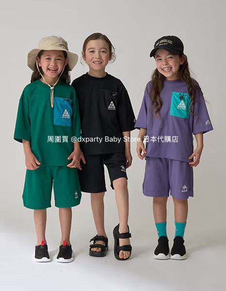 Japanese children's clothing mini#ML water-absorbing quick-drying mountain series pocket sports top 90-140cm boys'/girls' summer TOPS 