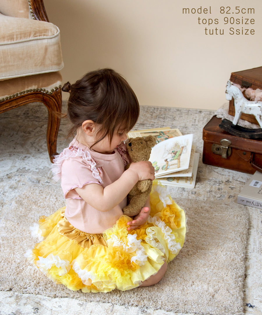 Japanese children's clothing panpantutu lemon cake tutu skirt 70-135cm girls' newborn baby summer SKIRTS 