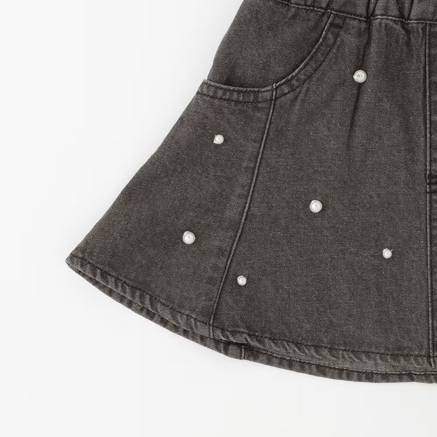 日本童裝 pe#main 珍珠牛仔短裙 80-130cm 女童款 夏季 SKIRTS